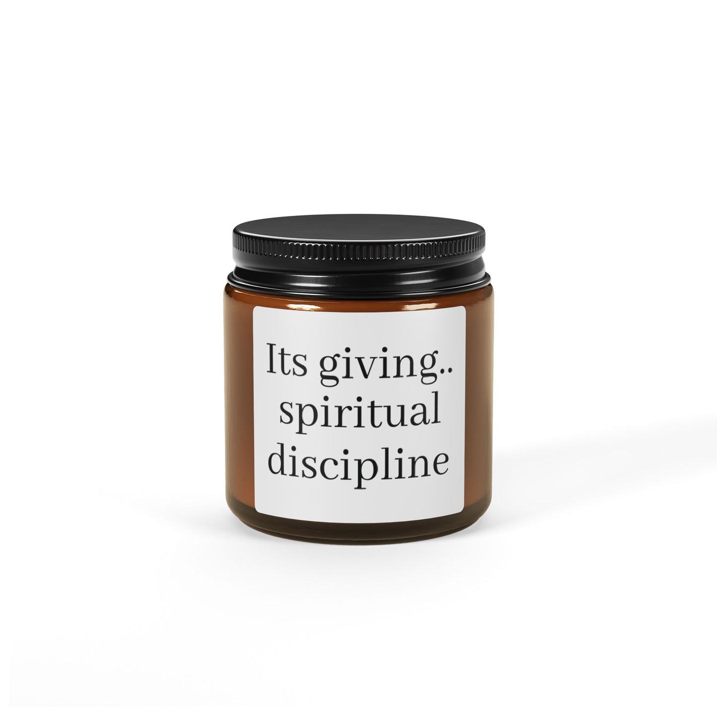 Scented Soy Candle with Spiritual Discipline Quote, Aromatherapy Gift, Eco-Friendly Home Décor, Relaxation, Meditation, Self-Care