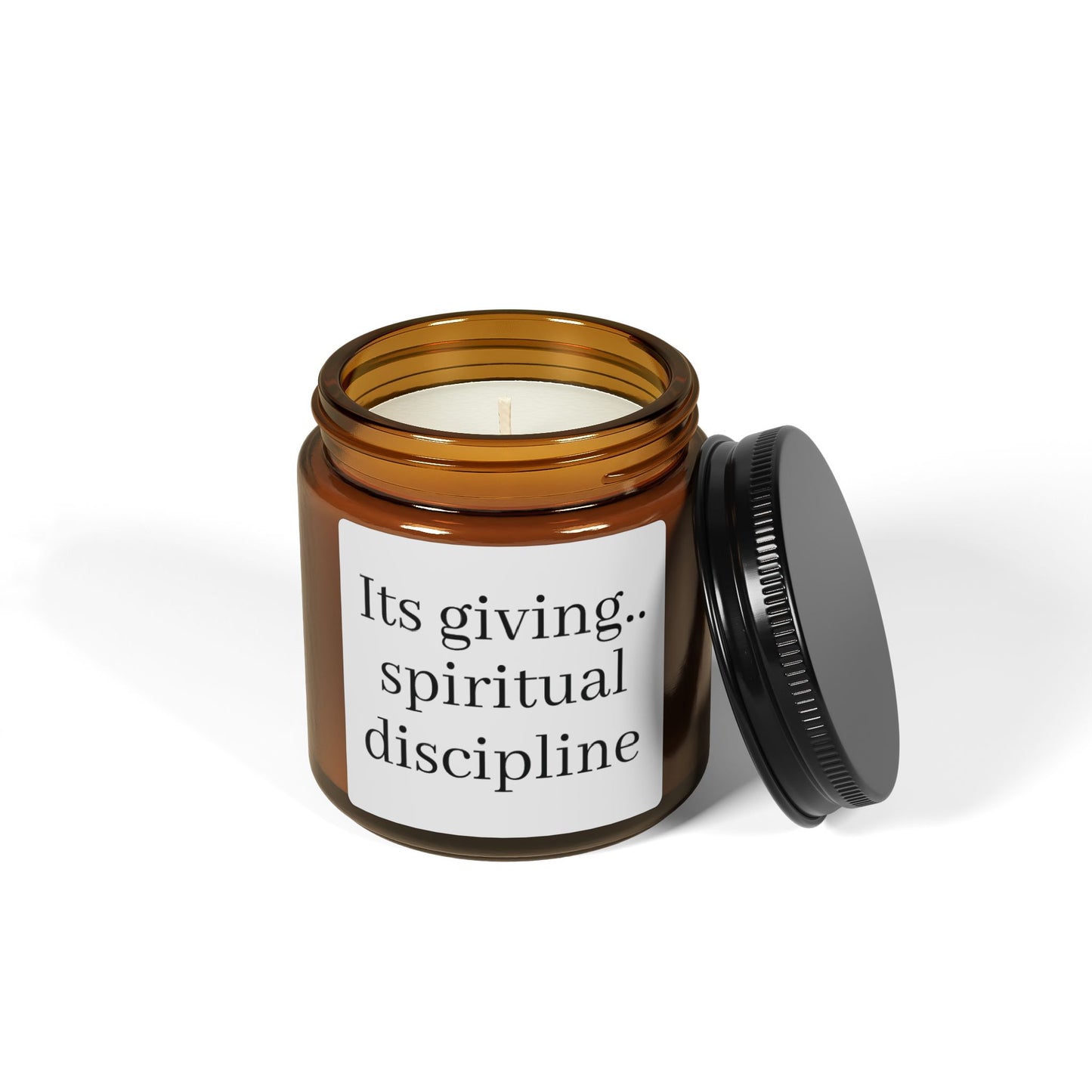 Scented Soy Candle with Spiritual Discipline Quote, Aromatherapy Gift, Eco-Friendly Home Décor, Relaxation, Meditation, Self-Care