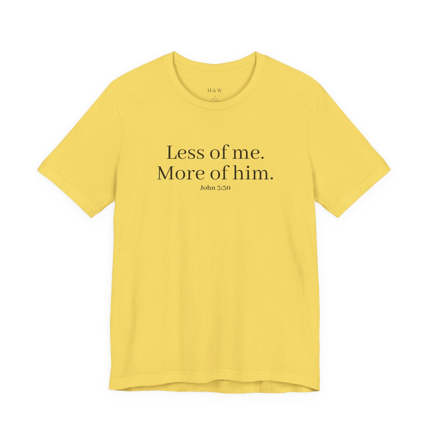 Faith-Inspired Unisex Tee: 'Less of Me, More of Him' Inspirational Short Sleeve Shirt, Christian Apparel, Gift for Believers, [...]
