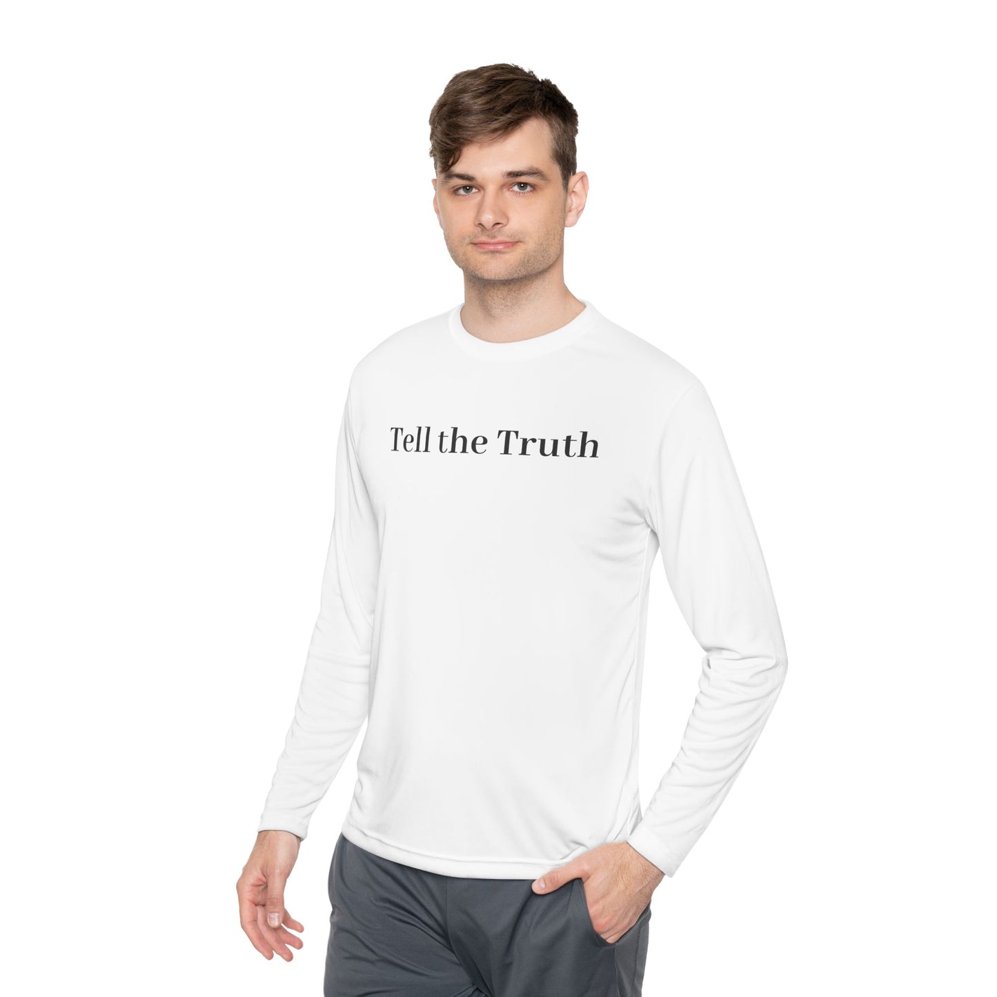 Unisex Long Sleeve Tee - 'Tell the Truth' Minimalist Shirt, Casual Wear, Gift for Activists, Truth Seekers, Everyday Comfort, [...]