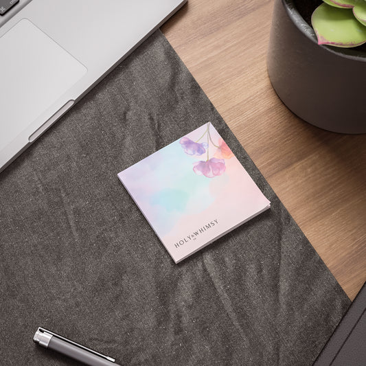 Pastel Floral Post-it® Note Pads, Cute Office Supplies, Sticky Notes for Organizing, Gift for Teachers, Stationery Essentials