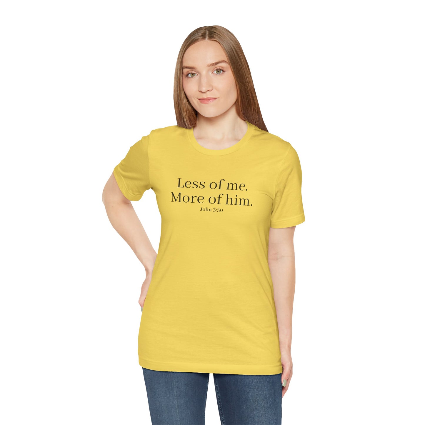 Faith-Inspired Unisex Tee: 'Less of Me, More of Him' Inspirational Short Sleeve Shirt, Christian Apparel, Gift for Believers, [...]