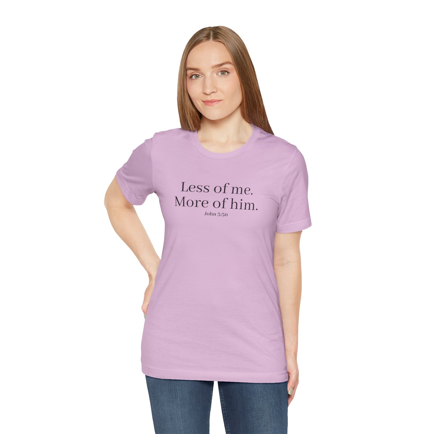 Faith-Inspired Unisex Tee: 'Less of Me, More of Him' Inspirational Short Sleeve Shirt, Christian Apparel, Gift for Believers, [...]