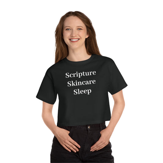 Cropped T-Shirt for Comfort and Style | Perfect for Prayer, Relaxation, and Daily Wear | Scripture Skincare Sleep, Holy Whimsy, [...]