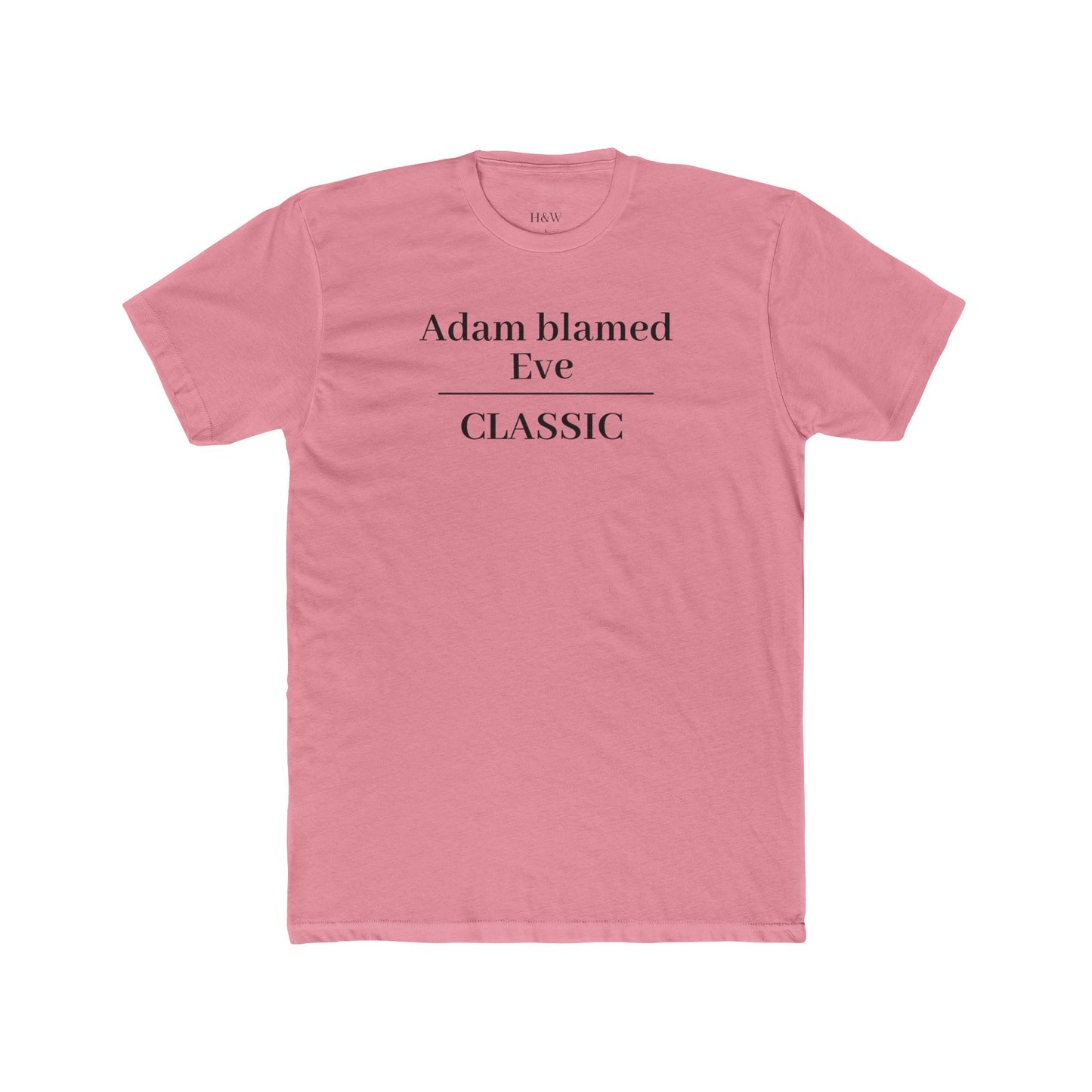 Classic Humorous Cotton Crew Tee - Adam Blamed Eve, Funny Gift, Casual Wear, Unisex T-Shirt, Perfect for Parties, Holiday Fun
