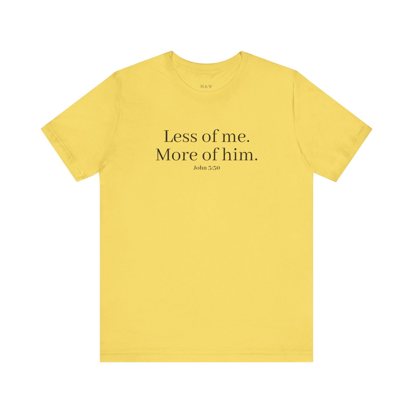 Faith-Inspired Unisex Tee: 'Less of Me, More of Him' Inspirational Short Sleeve Shirt, Christian Apparel, Gift for Believers, [...]