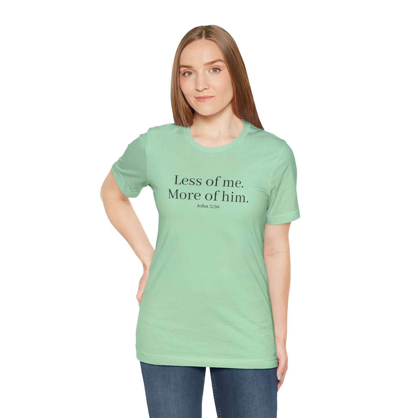 Faith-Inspired Unisex Tee: 'Less of Me, More of Him' Inspirational Short Sleeve Shirt, Christian Apparel, Gift for Believers, [...]