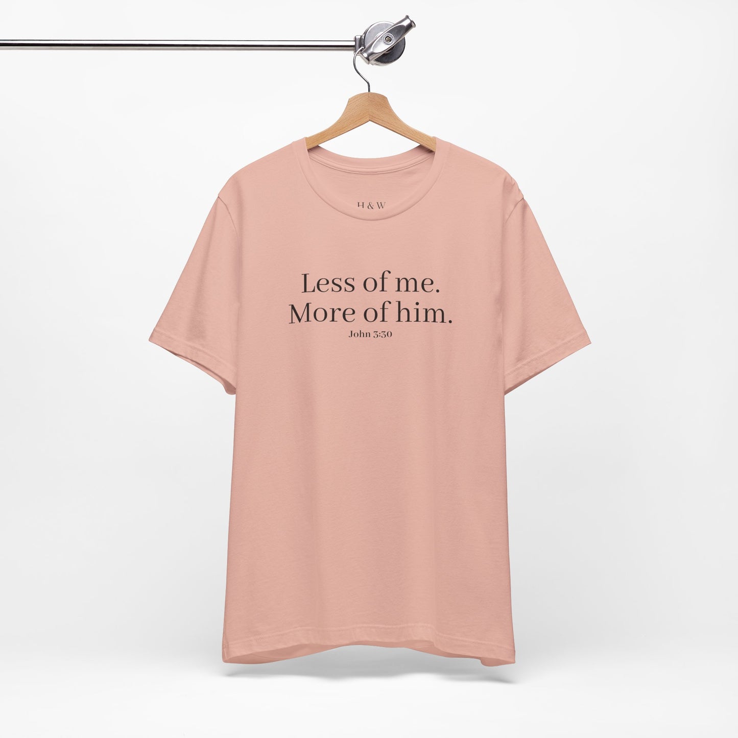 Faith-Inspired Unisex Tee: 'Less of Me, More of Him' Inspirational Short Sleeve Shirt, Christian Apparel, Gift for Believers, [...]