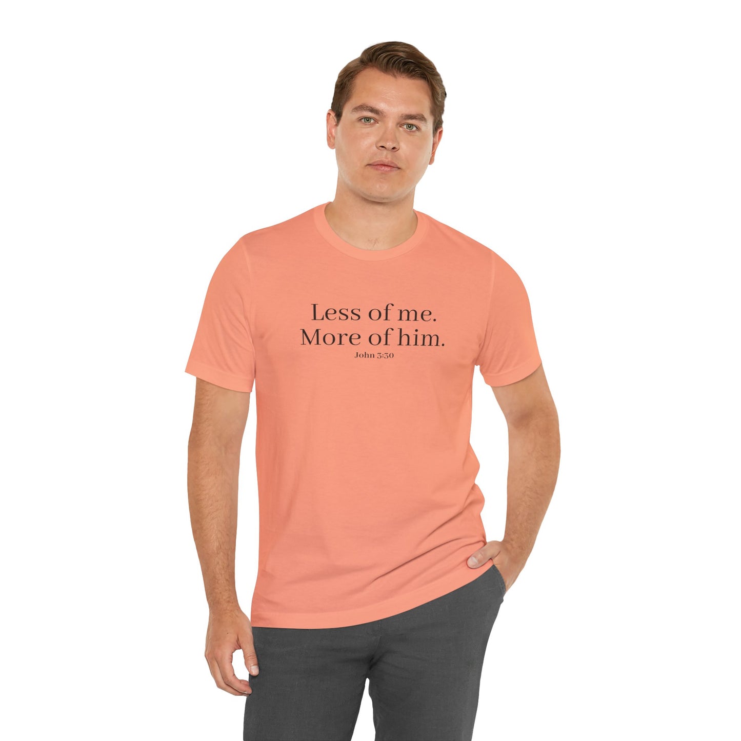Faith-Inspired Unisex Tee: 'Less of Me, More of Him' Inspirational Short Sleeve Shirt, Christian Apparel, Gift for Believers, [...]