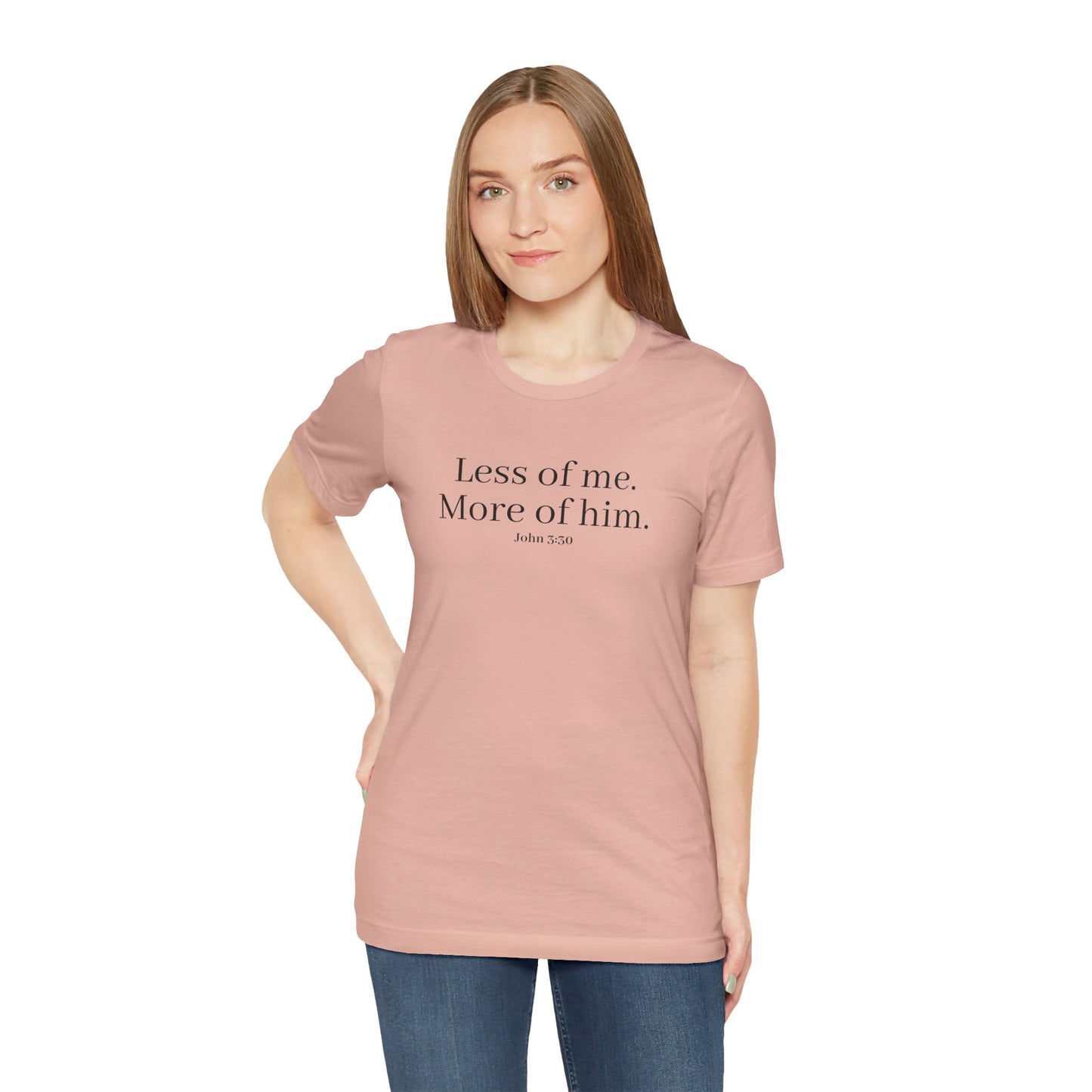 Faith-Inspired Unisex Tee: 'Less of Me, More of Him' Inspirational Short Sleeve Shirt, Christian Apparel, Gift for Believers, [...]