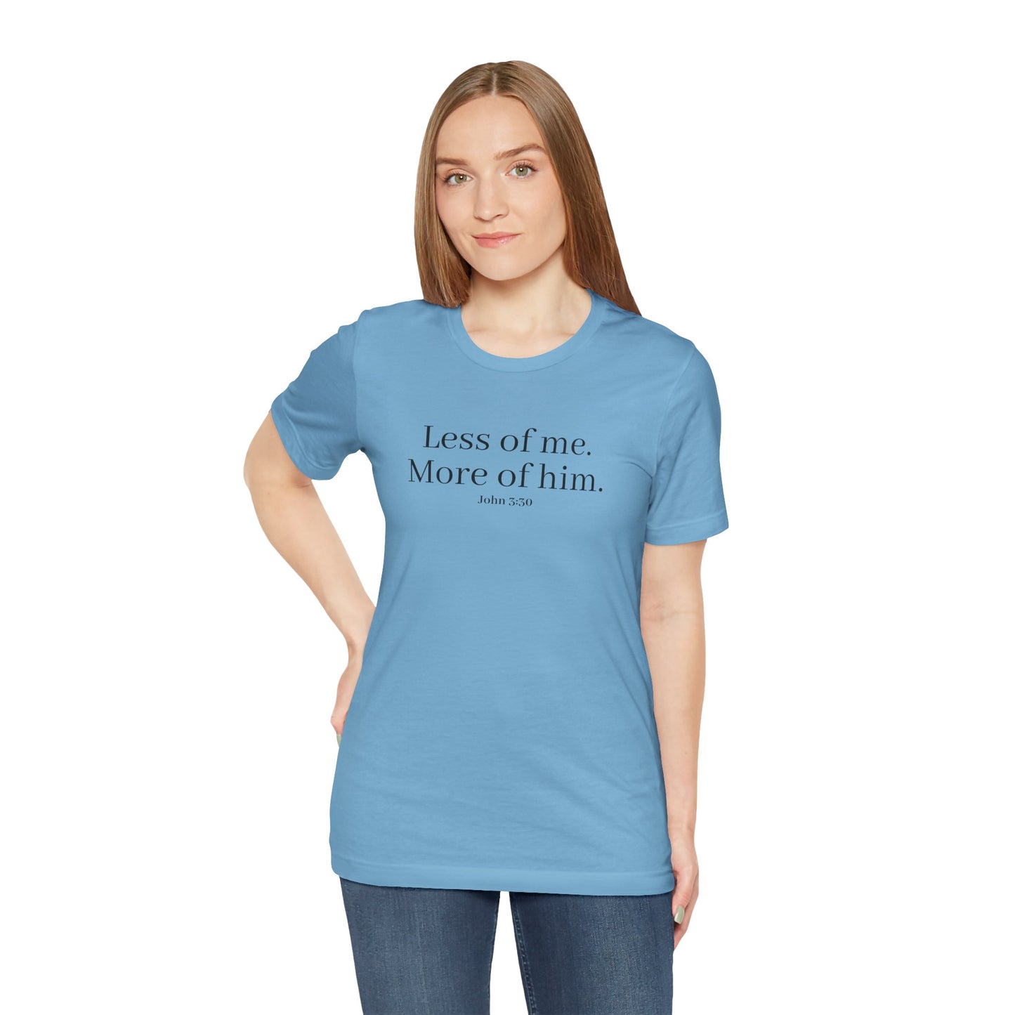 Faith-Inspired Unisex Tee: 'Less of Me, More of Him' Inspirational Short Sleeve Shirt, Christian Apparel, Gift for Believers, [...]
