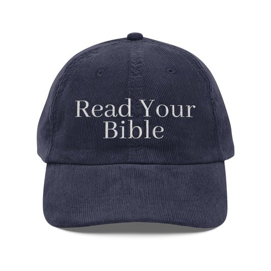 Vintage Embroidered Corduroy Cap - Inspirational Read Your Bible Hat, Gift for Friends, Stylish Christian Apparel, Casual Headwear, [...]