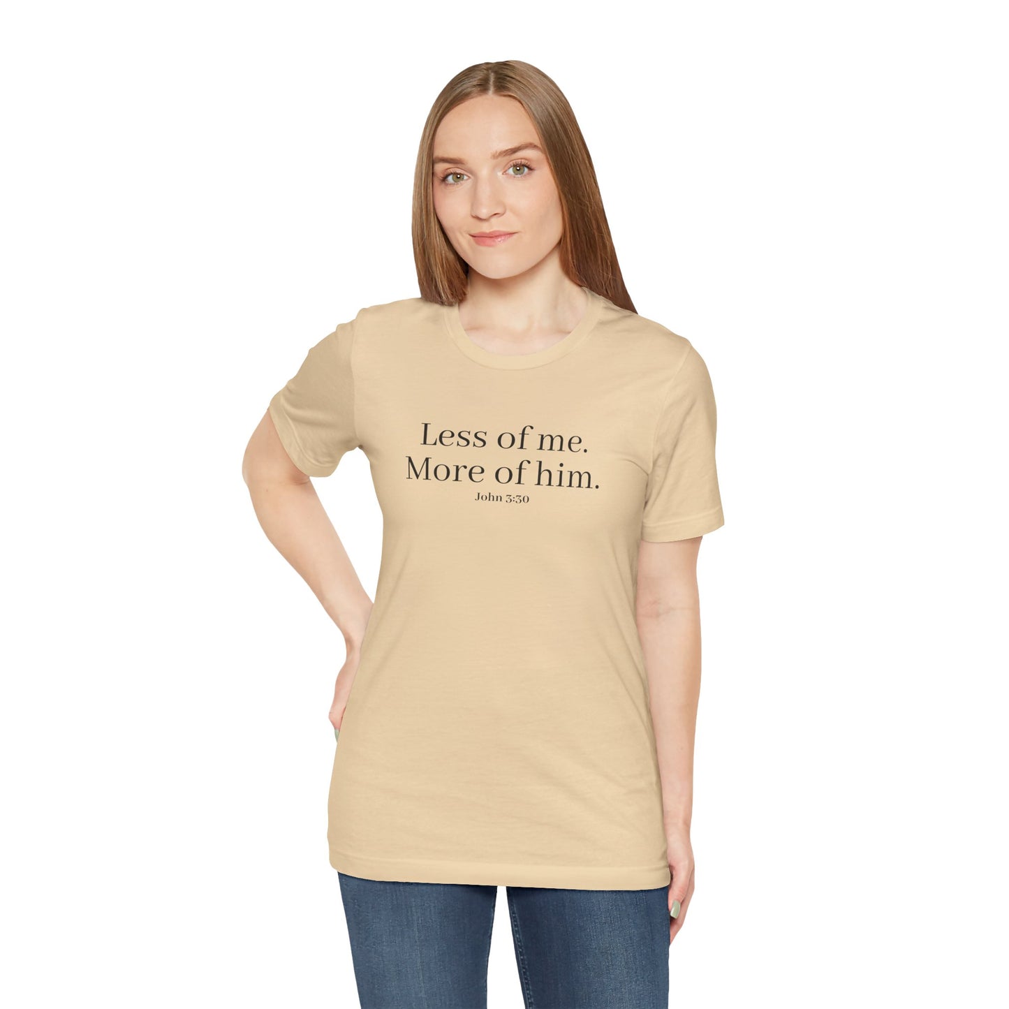 Faith-Inspired Unisex Tee: 'Less of Me, More of Him' Inspirational Short Sleeve Shirt, Christian Apparel, Gift for Believers, [...]