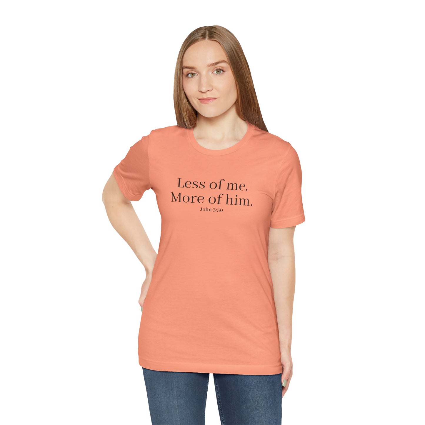 Faith-Inspired Unisex Tee: 'Less of Me, More of Him' Inspirational Short Sleeve Shirt, Christian Apparel, Gift for Believers, [...]