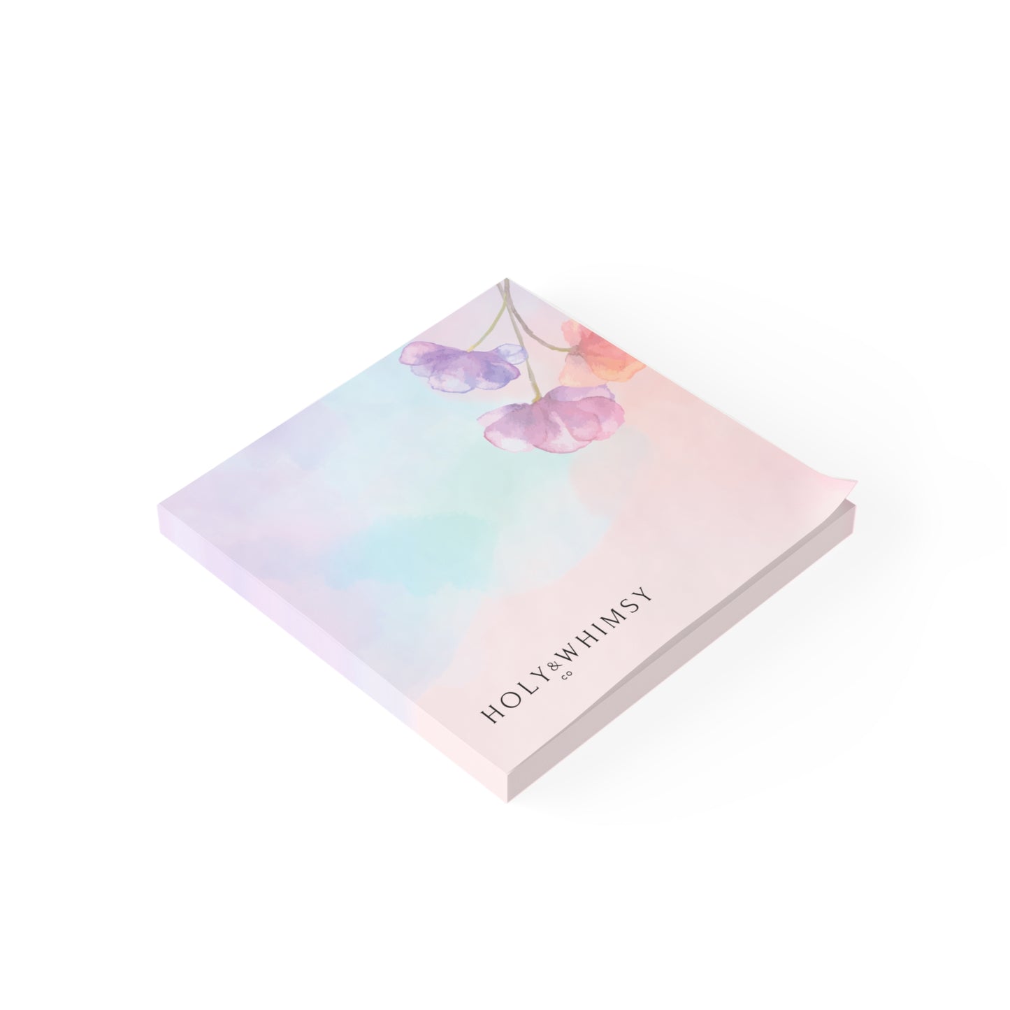 Pastel Floral Post-it® Note Pads, Cute Office Supplies, Sticky Notes for Organizing, Gift for Teachers, Stationery Essentials