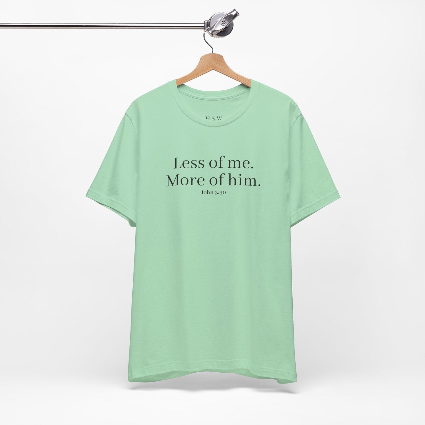 Faith-Inspired Unisex Tee: 'Less of Me, More of Him' Inspirational Short Sleeve Shirt, Christian Apparel, Gift for Believers, [...]