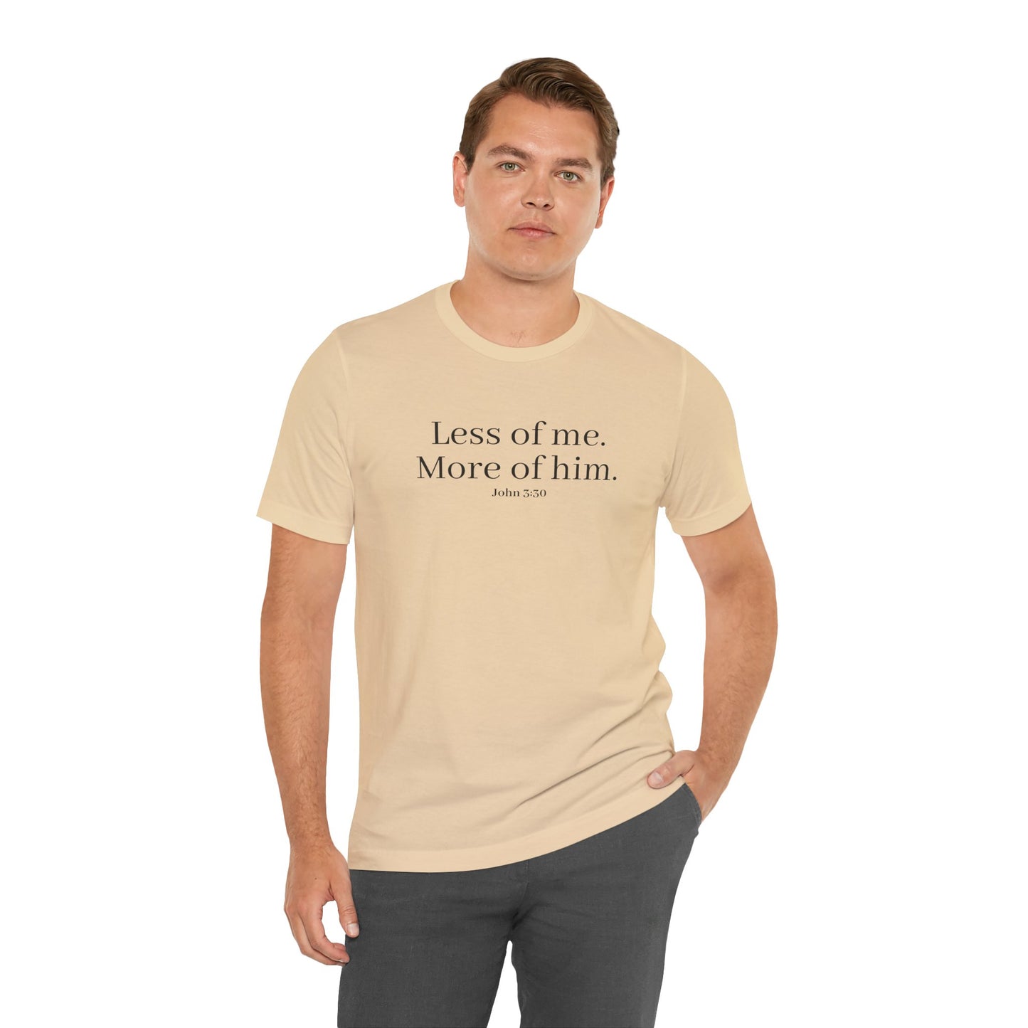 Faith-Inspired Unisex Tee: 'Less of Me, More of Him' Inspirational Short Sleeve Shirt, Christian Apparel, Gift for Believers, [...]
